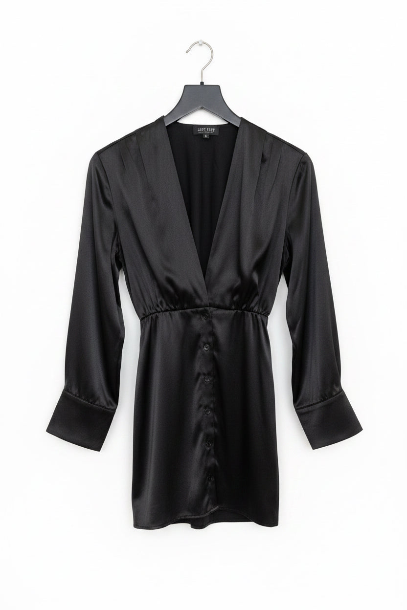 Mini Dress Camicia- scollo profondo e bottoni